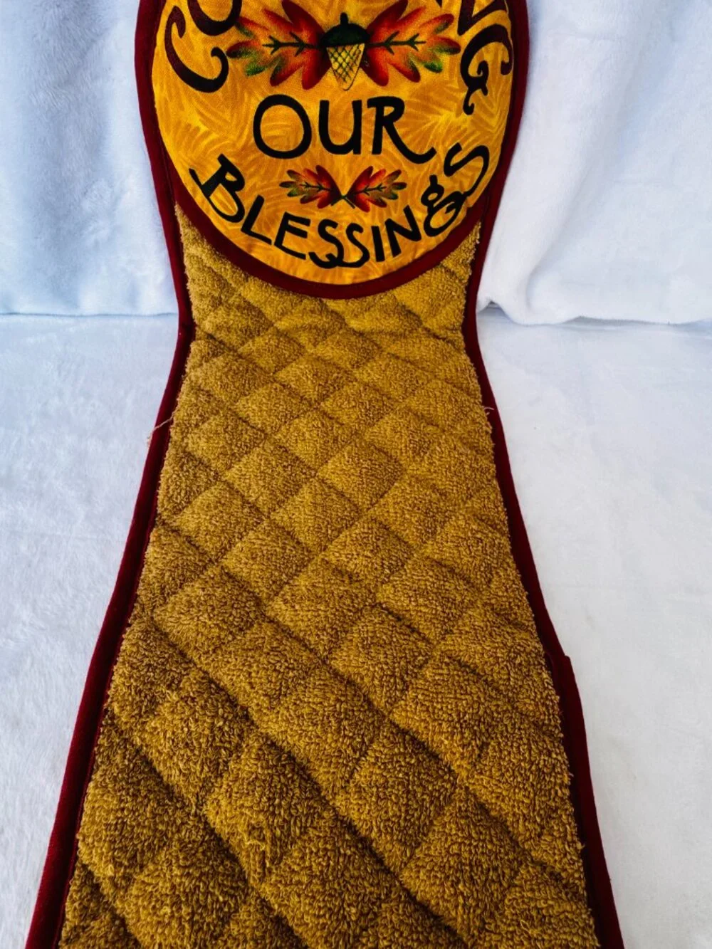 Debbie Mumm Gratitude Blessings Double Oven Potholder 35x8